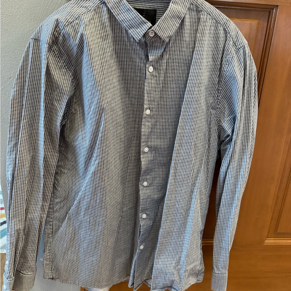 Men's Striped Button-Down Shirt